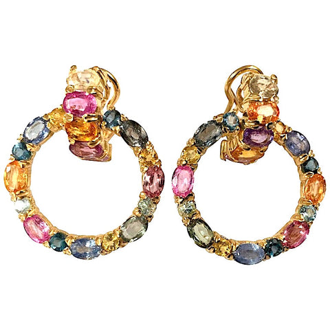 Buy/Send Pearl & Resin Multicolored Hoop Earrings Online- FNP
